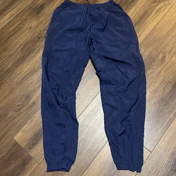 VTG Nike Windbreaker Jogger Pants Mens Size Medium Blue Lined - Picture 1 of 7